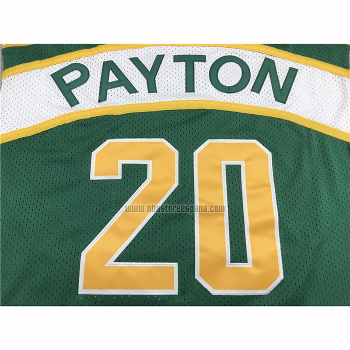Camiseta Seattle SuperSonics Gary Payton NO 20 Historic Retro Verde